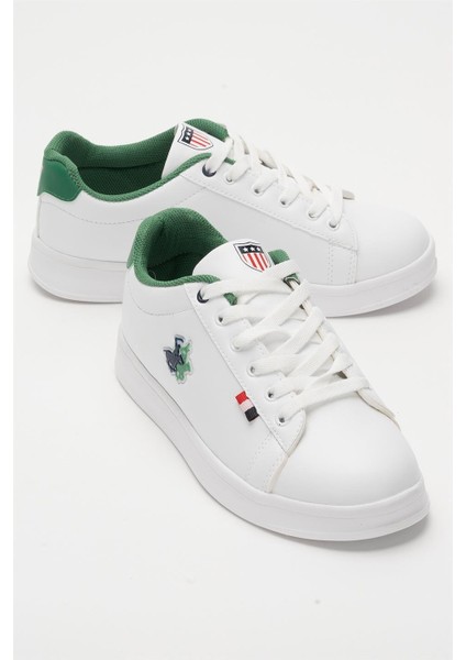 Unisex Sneakers Günlük Kullanım İçin Beyaz Yeşil Antibakteriyel Kumaş Tabanlı fiyatları