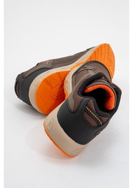 Erkek Kışlık Rahat Comfort Spor Ayakkkabı Kahverengi-Turuncu fırsatları