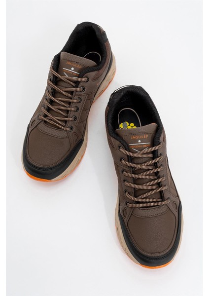 Erkek Kışlık Rahat Comfort Spor Ayakkkabı Kahverengi-Turuncu indirimleri