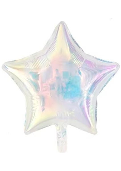Yıldız Folyo Balon Şeffaf Renkli (45 cm )