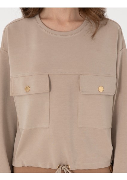 Kadın Kum Comfort Fit Sweatshirt 50301327-VR085