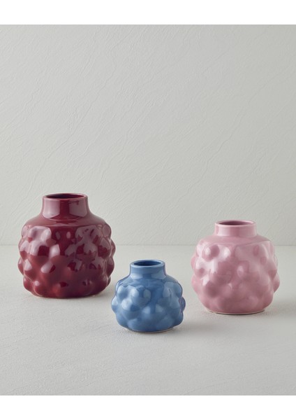 Creil Vazo 12,5X12,5X12 cm Pembe