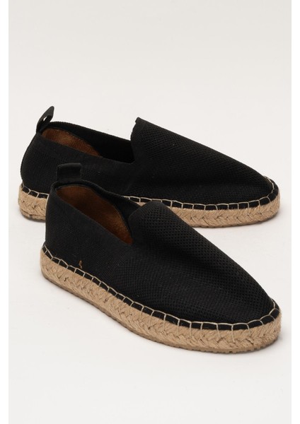 Unisex Siyah Triko Espadril