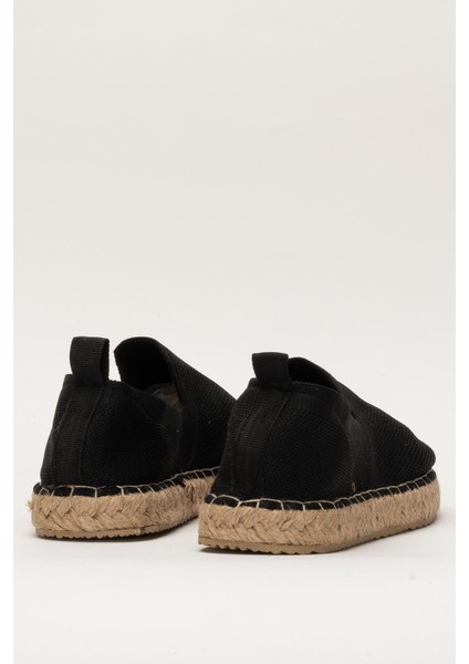 Unisex Siyah Triko Espadril