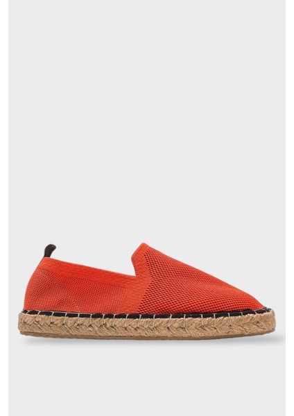 El Yapımı Triko Espadril Oranj