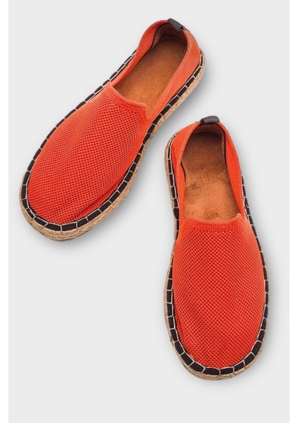 El Yapımı Triko Espadril Oranj