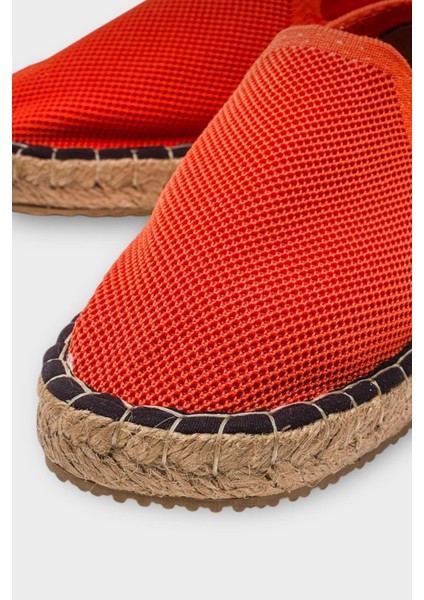 El Yapımı Triko Espadril Oranj