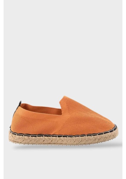 Unisex Turuncu Triko Espadril