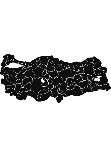 Türkiye Şehir Haritası Metal Duvar Dekoru