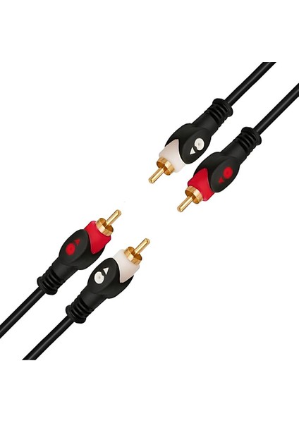3 Metre 2 x Rca (Analog Ses) - Rca Stereo Ses Kablosu