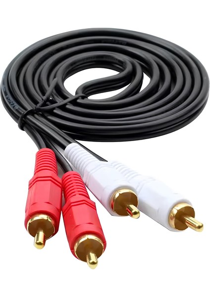 3 Metre 2 x Rca (Analog Ses) - Rca Stereo Ses Kablosu
