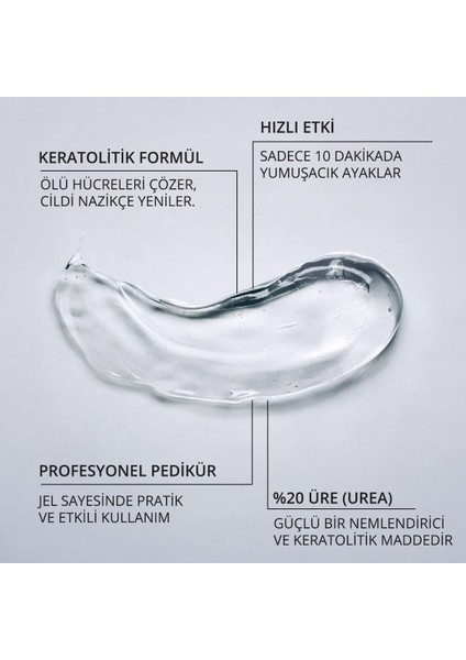 Callus Gel, Nasır Çıkarıcı Jel, Pedikür için Keratolitik Jel, 125 ml
