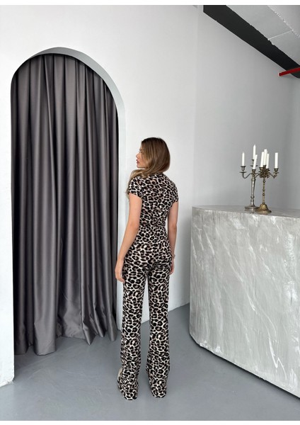 Kadın Leopar Desenli Ikili Takım indirimleri