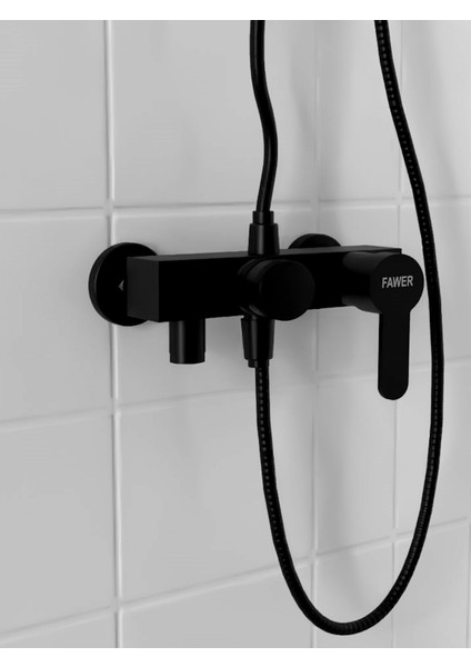 Berlin Siyah Robot Duş Seti & Rudi Siyah Lavabo ve Banyo Bataryası - FB602B3 fiyatları