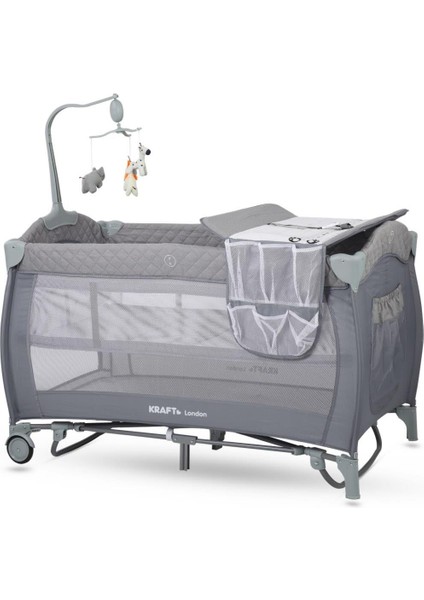 Lyon Açık-Gri Oyun Parkı 70X110 cm Taşıma Kapasiteli Demir Malzeme ile Tekerlekli Kullanım modelleri