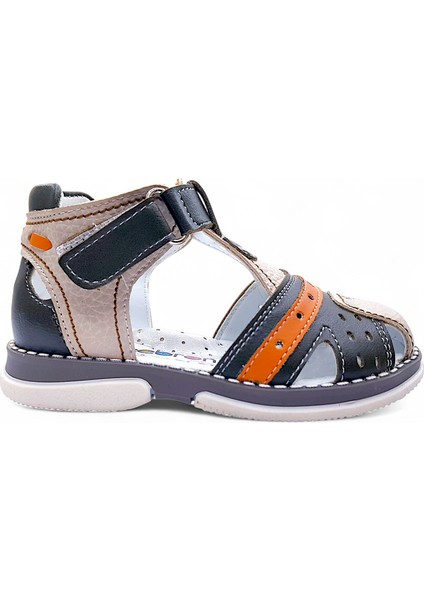 Ortopedik Erkek Bebek ve Çocuk Sandaleti Hummer Serisi HMR2408 Haki Krem 23