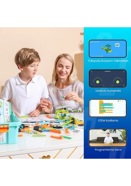 Makerzoid, Robot Master Premium, Robotik Kodlama Seti 600 Parça, 200 Farklı Robot