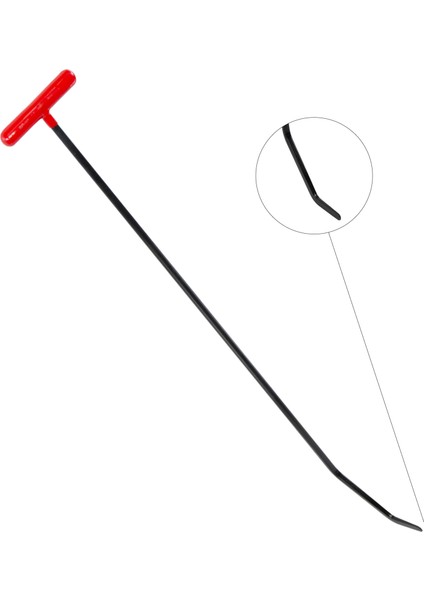 90 cm 12 mm Çap Çift Kıvrımlı Yassı Uç Boyasız Göçük Düzeltme Çubuğu - S2-05, Pdr Çubuk