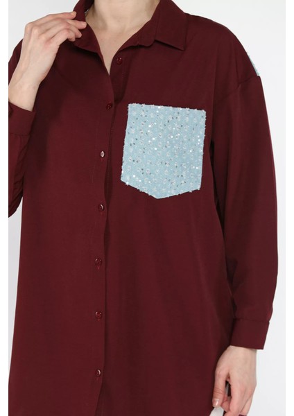 Kot Garnili Kadın Gömlek P-00016398 fırsatları