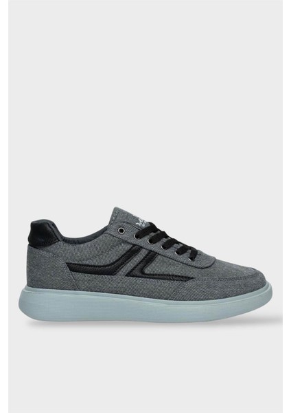 Erkek Keten Gabardin Kumaş Günlük Sneaker Ayakkabı Füme