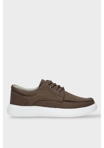 Erkek Keten Gabardin Kumaş Günlük Sneaker Ayakkabı Siyah
