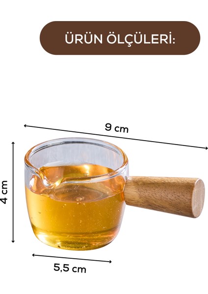 Ahşap Saplı Küçük Boy Cam Sosluk 60 ml modelleri