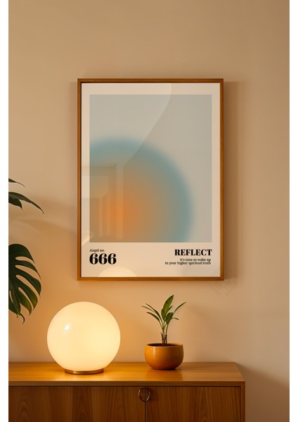 Aura Serisi Ahşap Çerçeveli Poster, Tablo No:3