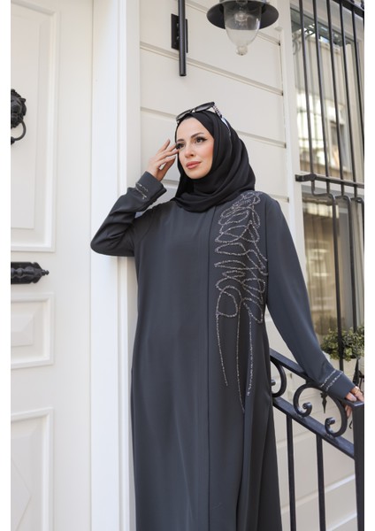 Eliza Taş Işlemeli Ferace - 9042