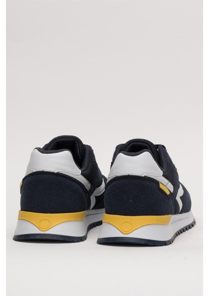 Erkek Ortopedik Günlük Yürüyüş Koşu Sneaker Spor Ayakkabı LACİVERT - SARI
