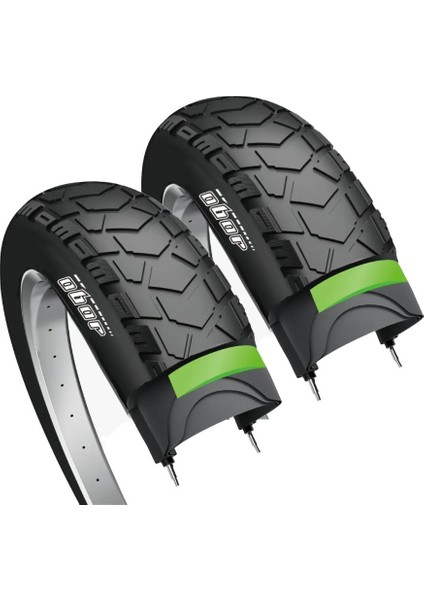 Obor Escort Rks Skyjet Kalın Teker Fat Bike Patlamaz Zırhlı Dış Lastik Seti 20x4.0 3 Mm Zırh