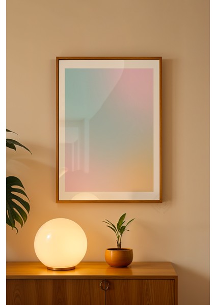 Aura Serisi Ahşap Çerçeveli Poster, Tablo No:22 fiyatları