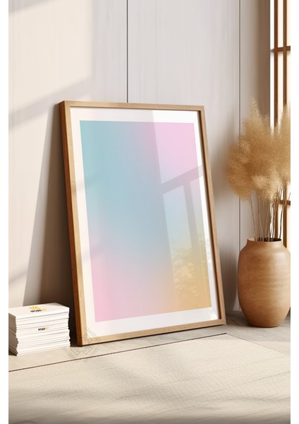 Aura Serisi Ahşap Çerçeveli Poster, Tablo No:22 fırsatları