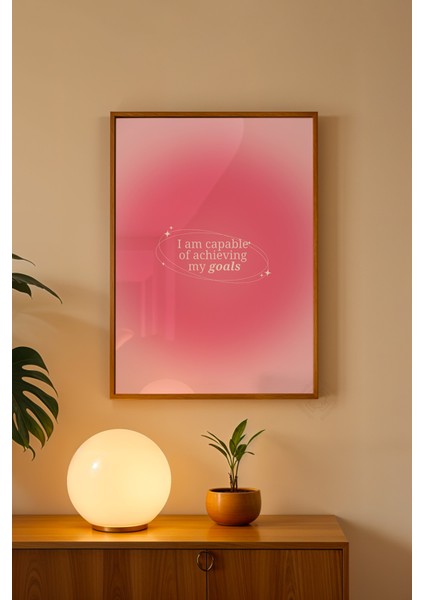 Aura Serisi Ahşap Çerçeveli Poster, Tablo NO:167