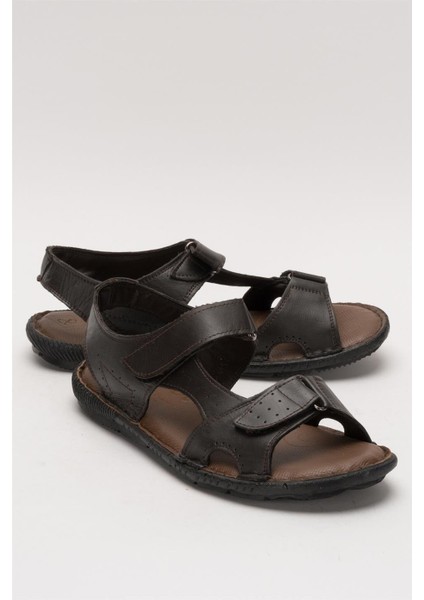 Erkek Içi Dışı Hakiki Deri Ortopetik Yazlık Esnek ve Çok Hafif Günlük Ayakkabı Sandalet Kahverengi fiyatları