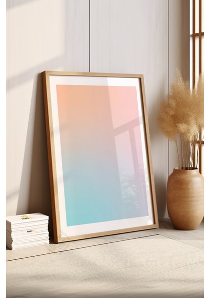 Aura Serisi Ahşap Çerçeveli Poster, Tablo No:26 fırsatları