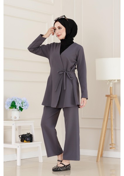 Yandan Bağlamalı Hürremtakım-Gri