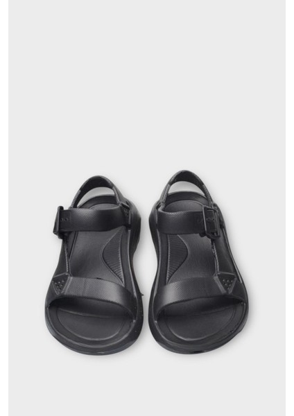 Unisex Eva Spor Kaymaz Yürüyüş Sandaleti SİYAH