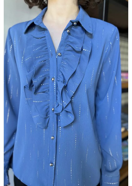 Kadın Volanlı Içlik Kombinli Gömlek P-00016602 fırsatları