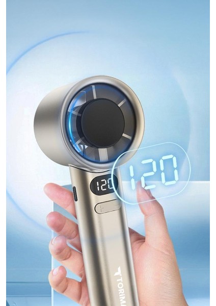 F-21 Beyaz Dijital Ekranlı 120 Hız Ayarlı Taşınabilir Mini Fan