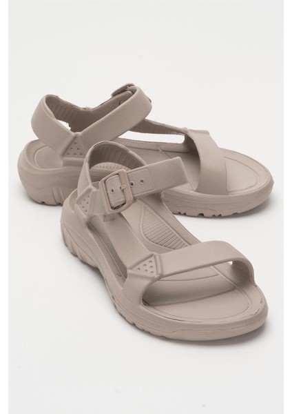 Unisex Eva Spor Kaymaz Yürüyüş Sandaleti VİZON