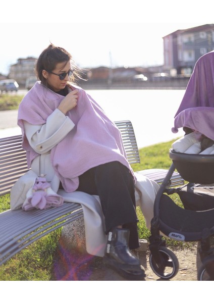Multi Müslin Emzirme Ve Puset Örtüsü- Lila