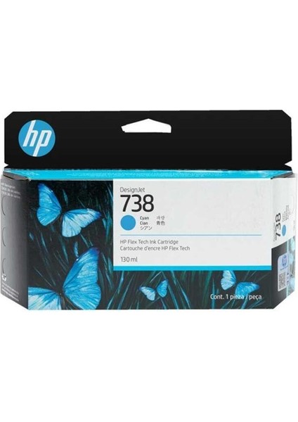 <![cdata[hp 498N5A (738) Cyan Desıgnjet Ink 130 Ml]]>