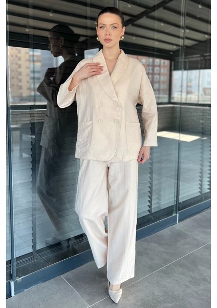 Kadın Kruvaze Yaka Ceket Pantolon Ikili Takım P-00016310 fiyatları