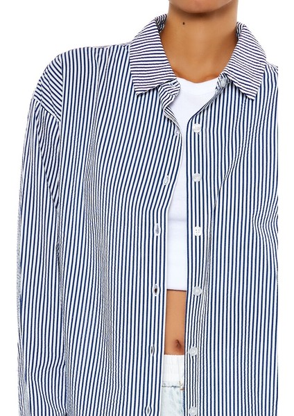 Poplin Çizgili Gömlek