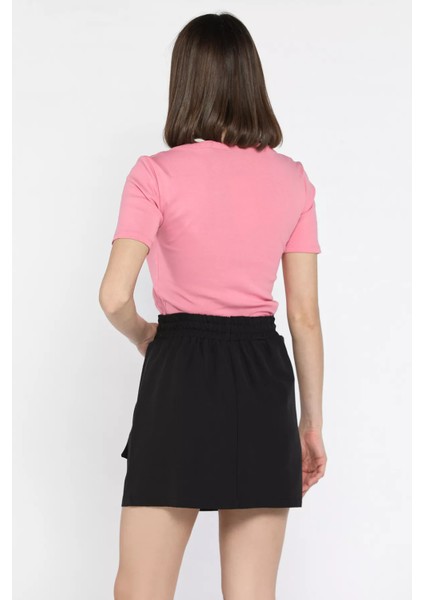 Kadın Bel Lastikli Cep Detaylı Mini Etek P-00016566 modelleri
