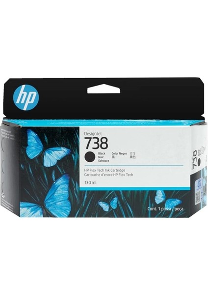 <![cdata[hp 498N4A (738) Black Desıgnjet Ink 130 Ml]]>