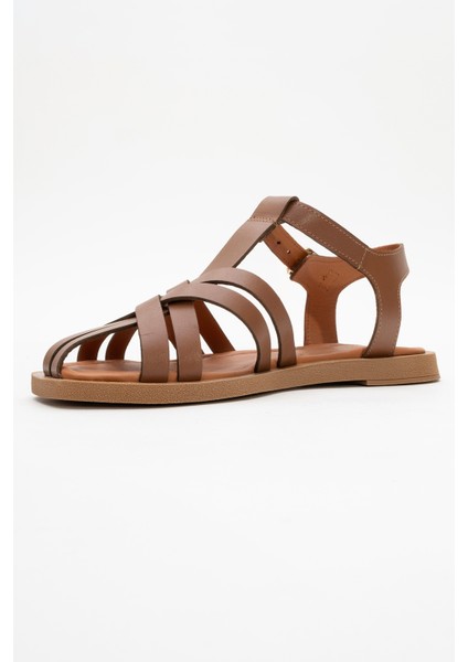 Andres Taba Hakiki Deri Kadın Sandalet fırsatları