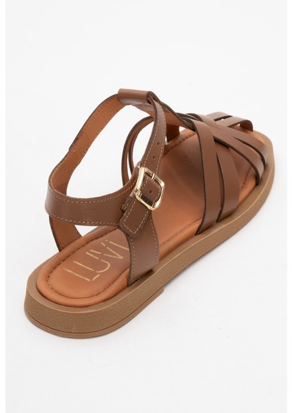 Andres Taba Hakiki Deri Kadın Sandalet indirimleri