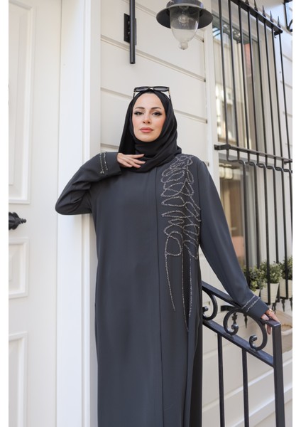 Eliza Taş Işlemeli Ferace - 9042 modelleri