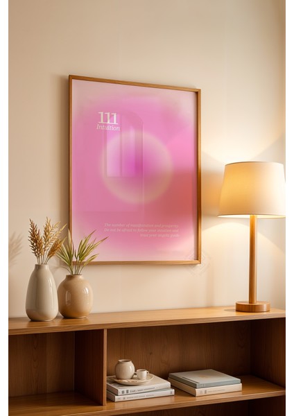 Aura Serisi Ahşap Çerçeveli Poster, Tablo NO:166